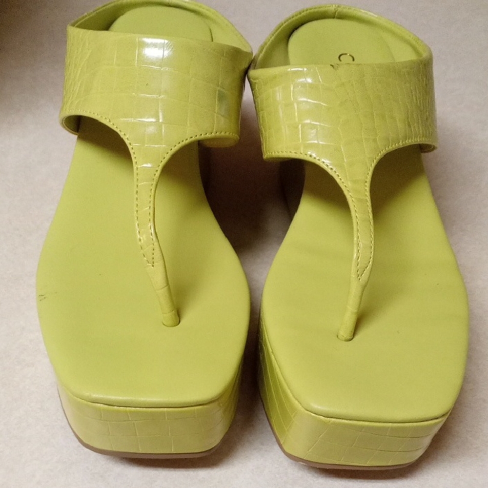 Elegant Lime Women's Platform Sandals